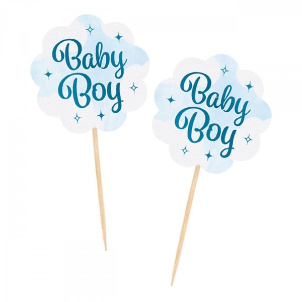 Cake picks - Baby Boy - 12-pack Cake picks - Baby Boy - 12-pack