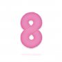 Ballongsiffra - Neon Rosa - 86 cm - Siffra: 8