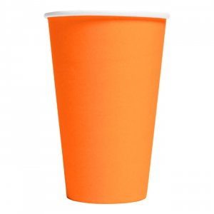 Stora pappmuggar - Orange - 350 ml - 10-pack