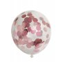 Konfettiballonger - Metallic ros�guld - 6-pack
