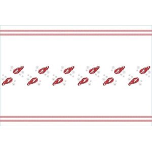 Bordsduk- Plast - Kräftor - Vit/Röd - 120 x 180 cm Bordsduk- Plast - Kräftor - Vit/Röd - 120 x 180 cm