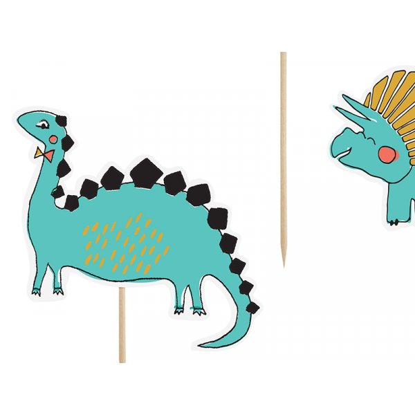 Cake Picks - Dinosaurs - 5 st