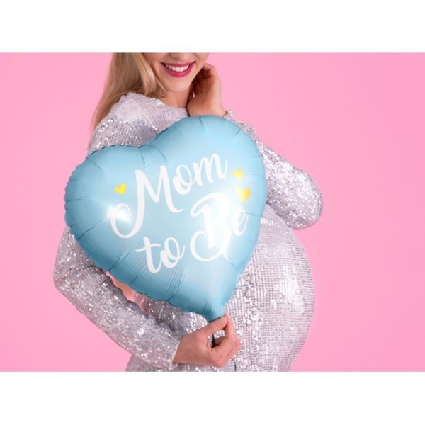 Folieballong Ljusbl� - Mom to Be
