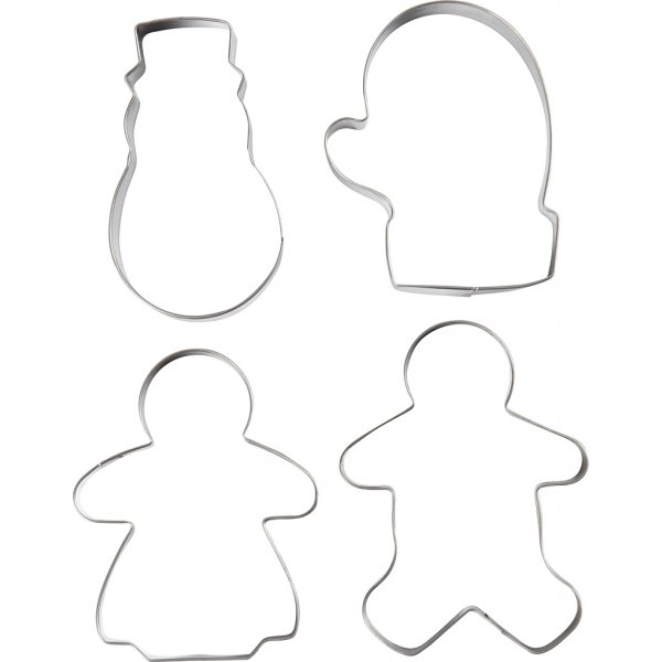 Utsticksform - vinter - H: 8 cm - 4 st