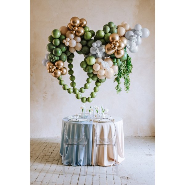 Miniballonger Pastell - Premium 12 cm - Rosmaringrn - 10-pack