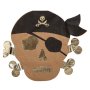 Servetter med pirat - Brun - 16-pack