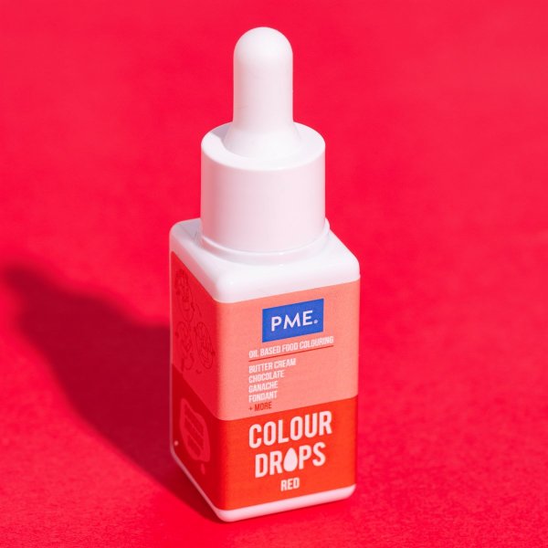 PME Colour Drops - Oljebaserad livsmedelsf�rg - R�d- 20 ml