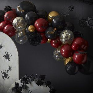 Ballongb�ge - Halloween - Svart/R�d/Guld