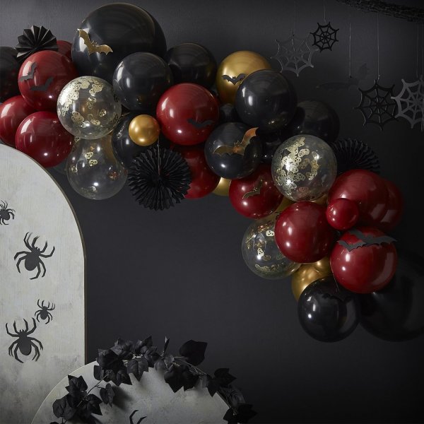 Ballongbge - Halloween - Svart/Rd/Guld