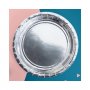 Papperstallrikar H�gblank Silver