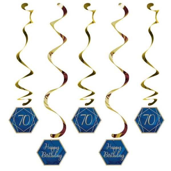Girlanger 70 �r Marinbl� & Guld