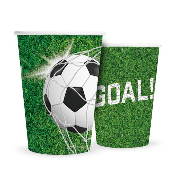 Pappmuggar - Fotboll - Goal! - 33x33 cm - 8 st Pappmuggar - Fotboll - Goal! - 33x33 cm - 8 st