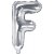 Bokstavsballonger - Silver - 35 cm - Bokstav: F