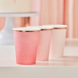Pappmuggar - Mix it Up - Rosa/Rosguld - 8-pack