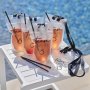 Drinkpsar - Med sugrr & band - Team Bride - 6-pack