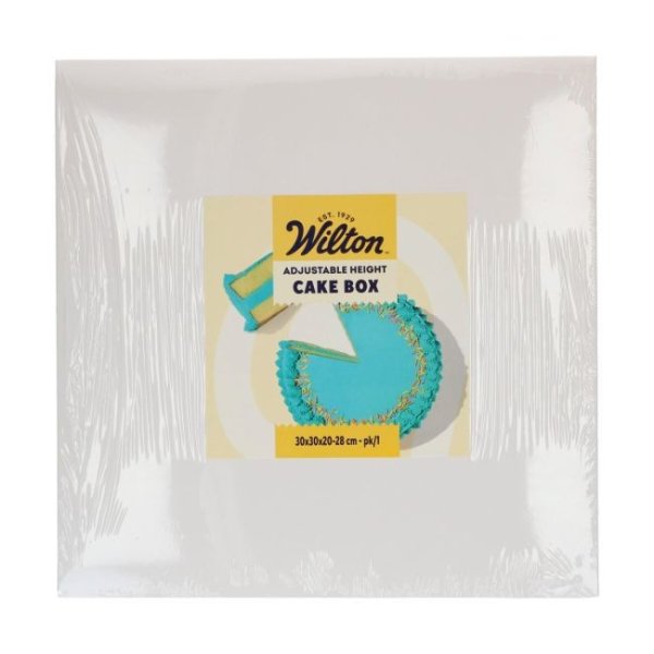 Tårtkartong med justerbar höjd 30 x 30 x 20-28 cm - Wilton Tårtkartong med justerbar höjd 30 x 30 x 20-28 cm - Wilton