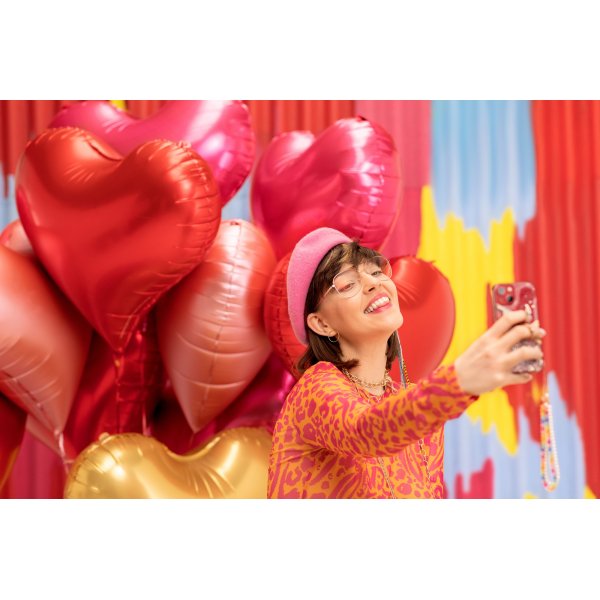 Folieballong - Rtt hjrta