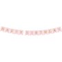 Vimpel - Happy Birthday - Rosa/Guld