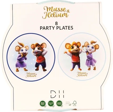 Papperstallrik - Musse & Helium - Kalas - 8-pack