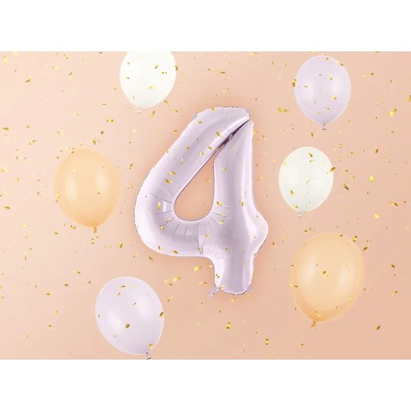 Sifferballonger pastellf�rgad lila, 72 cm - 4