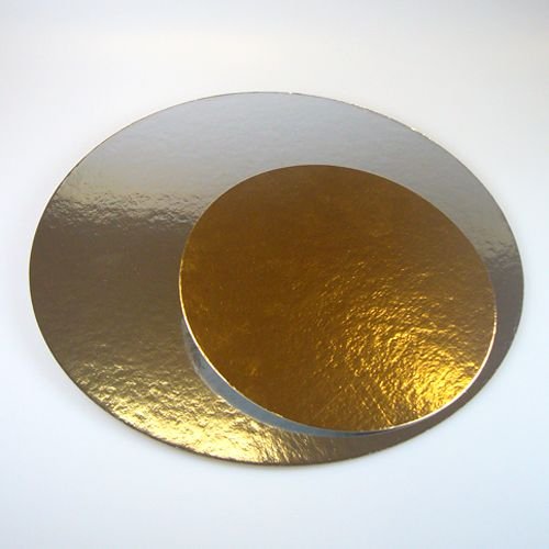 Tårtbricka - 3-pack - Guld/Silver - 24 cm Tårtbricka - 3-pack - Guld/Silver - 24 cm