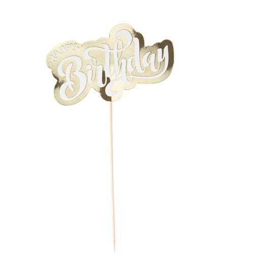 T�rtdekoration - Happy Birthday - 15 x 26 cm