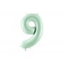 Sifferballong 0-9, pastellf�rgad gr�n 72cm