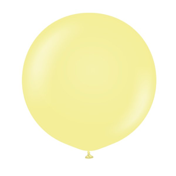 Ballonger enf�rgade - Premium 60 cm - Macaron Yellow - 2-pack