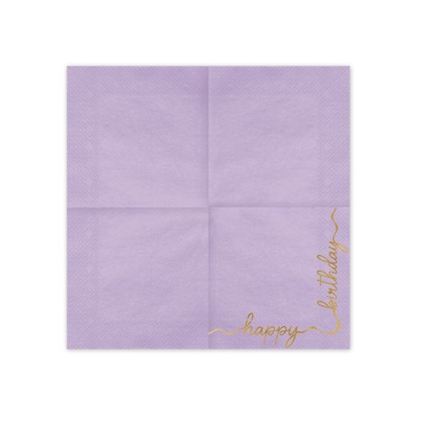 Servetter Happy Birthday Pastell, 12-pack