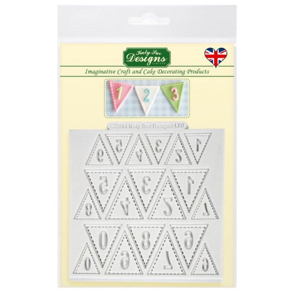 Silikonform - Katy Sue - Siffror/Vimpel