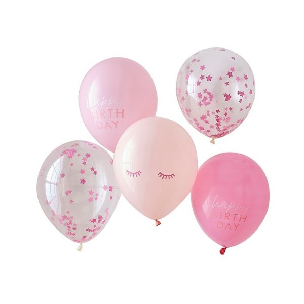 Ballongbukett Rosa