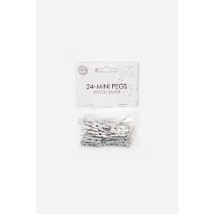 Träklämmor - Silver - 24-pack Träklämmor - Silver - 24-pack