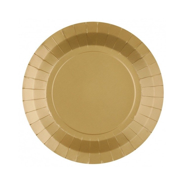 Papperstallrikar Guld, matt – Fyndhörnan