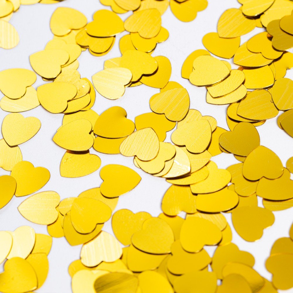Bordskonfetti – Guld Hjärtan – 14 gram – Konfetti, Smådekorationer