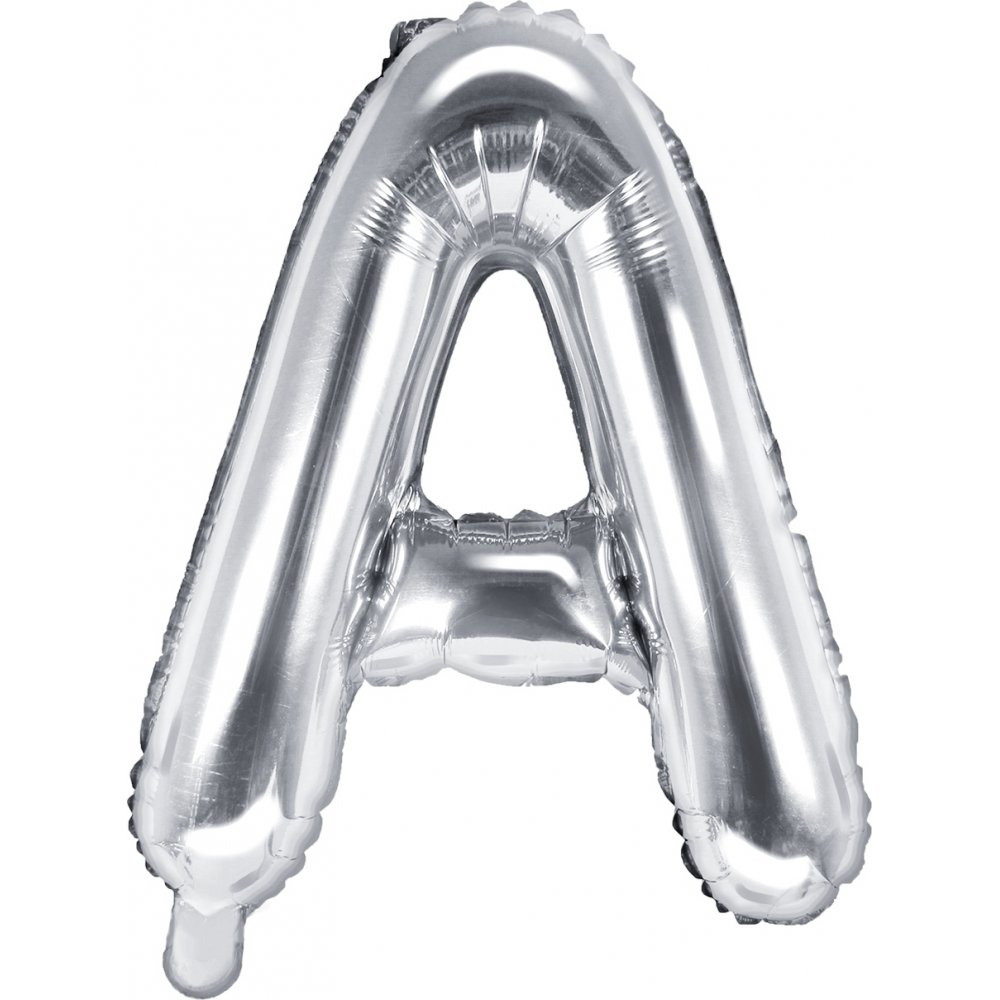 Bokstavsballonger – Silver – 35 cm – Bokstav: A – Bokstavsballonger, Ballonger