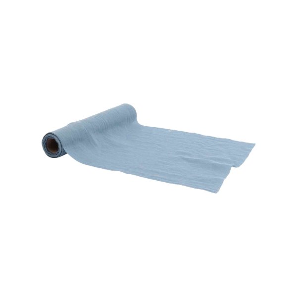 Bordsl�pare i tyg - Bl� - 28 cm x 5 m