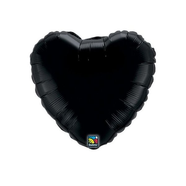Folieballong Hj�rta Svart