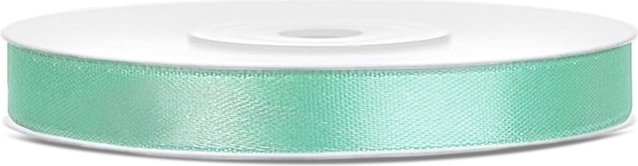 Satinband – 25 m – Mint – Bredd: 6 mm – Blöjtårta, Baby Shower