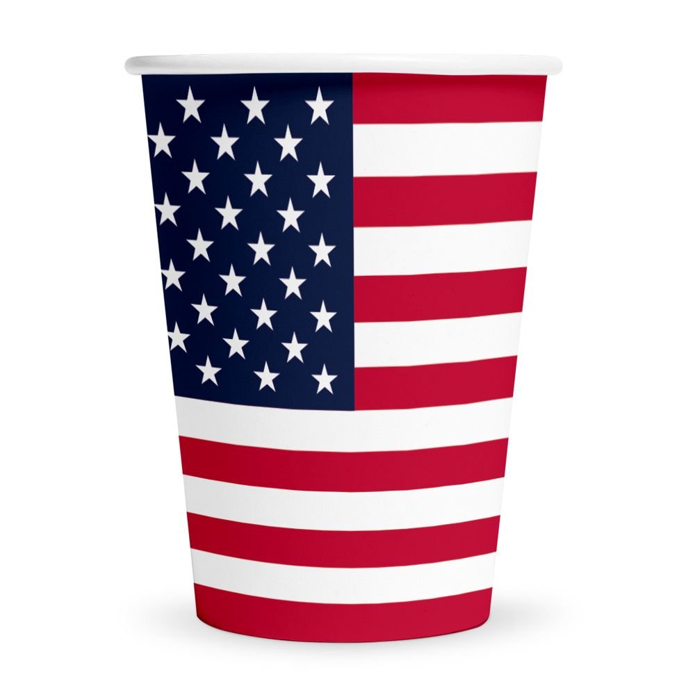 Pappmuggar – USA – 210 ml – 8-pack – Pappmuggar, Dukning