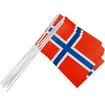 Pappersflaggor - Norge - stl. 20x25 cm - 10 st