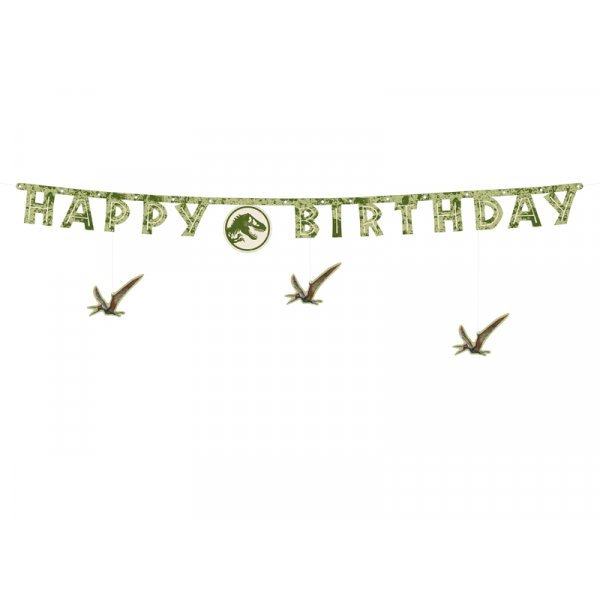 Happy Birthday-banner Jurassic World - Mix