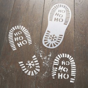 Jultomtens fotsp�r - Stencil