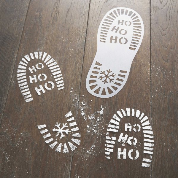 Jultomtens fotsp�r - Stencil