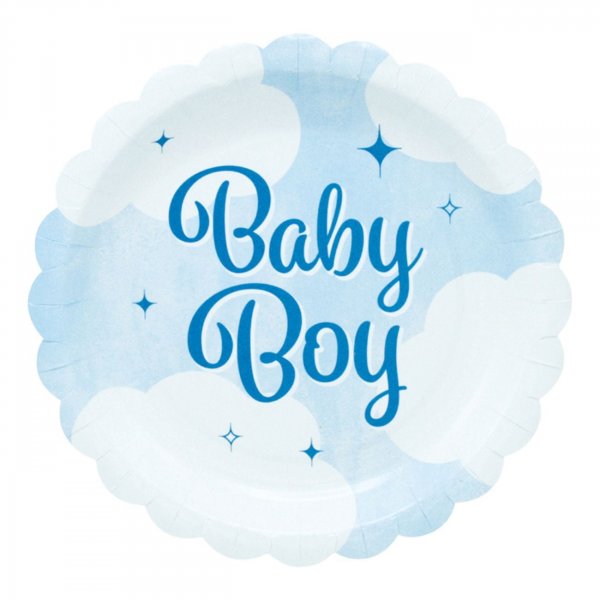 Papptallrikar Baby Boy 19 cm - 8-pack Papptallrikar Baby Boy 19 cm - 8-pack
