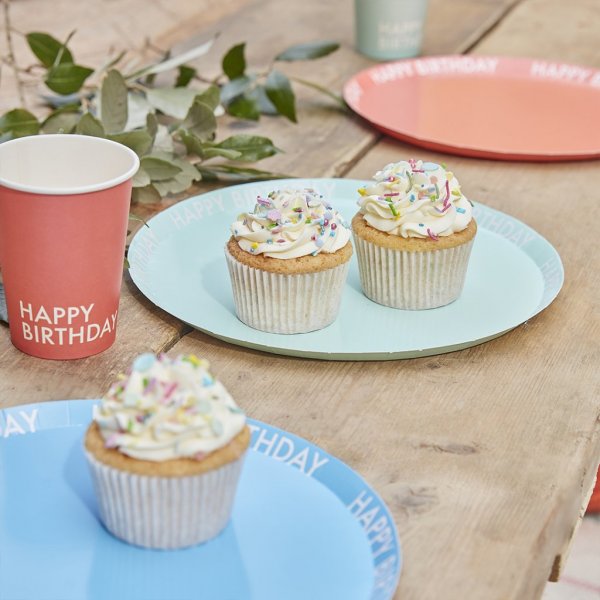 Papptallrikar - Mix it up Brigths - 8-pack