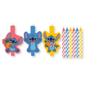 T�rtljus - Stitch & Angel - Flerf�rgade - 2-pack