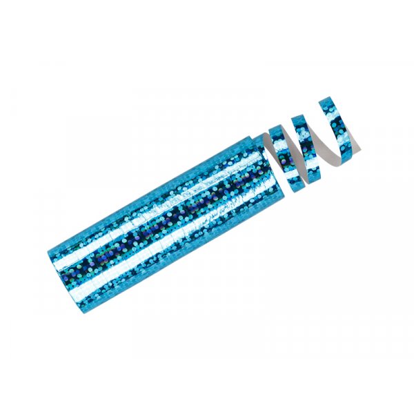 Holografiska serpentiner - Ljusbl� - 3,8m