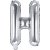 Bokstavsballonger - Silver - 35 cm - Bokstav: H