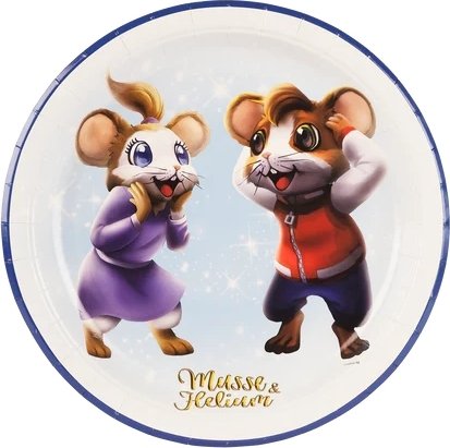 Papperstallrik - Musse & Helium - Kalas - 8-pack