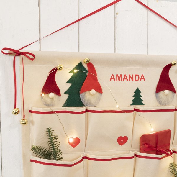 Julkalender - Upphänge med 24 fickor - Natur Julkalender - Upphänge med 24 fickor - Natur